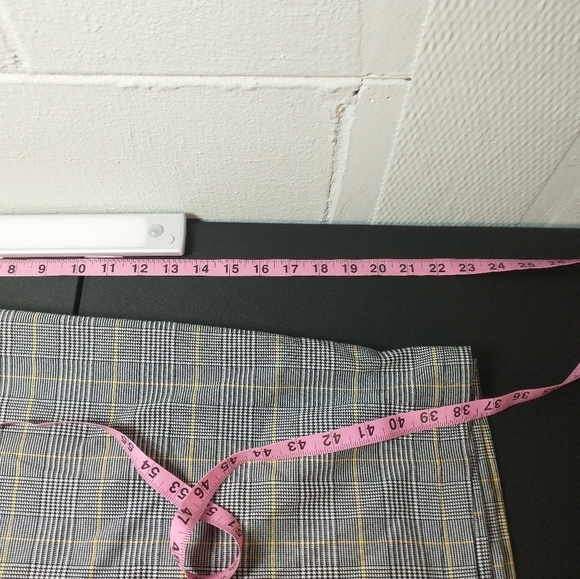 Modcloth Plaid Cropped Pants Ruffle Suspenders overalls wide leg, size 4X - Picture 8 of 10